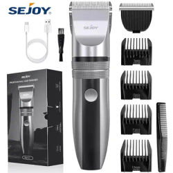 Sejoy Professional Hair Clippers for Men Rechargeable Beard Trimmer Cordless Barber Clippers for Hair Cutting Grooming