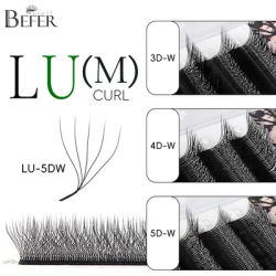 Befer Beauty LU M L Curl Eyelash Extensions W Shaped Eyelashes Cilios 3D 4D 5D High Quality Technologic Fiber Lashes Extension