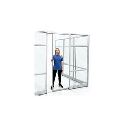 7'H Sliding Glass Door with Silver Frame