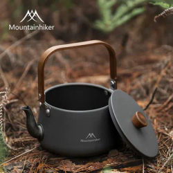 Mountainhiker Camping Style Outdoor Travel Kettle Lightweight Portable Picnic Aluminum Alloy 1.1L Teapot Coffee Pot