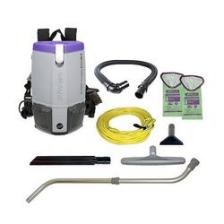 ProTeam Pro 6 Backpack Vacuum 107307 with 1.5 inch Xover Performance Floor Tool Kit C 107099