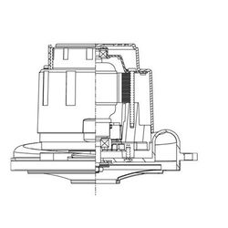 Lamb Ametek 122231-18 1-stage 6.6" vacuum motor, 24 volt