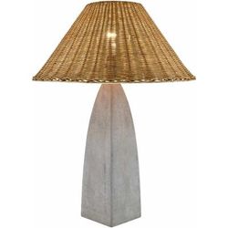 Lajosmizse 23"H x 18"W x 18"D Traditional Gray/Dark Red/White/Metallic - Nickel Table Lamp - Boutique Rugs