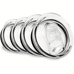 TEMU 4-pack 20oz Slim Tumbler Replacement Lids - Abs Material, Washable Seal Sliding Covers For 2.72-2.75 Inch Diameter Water Glasses - Ideal For Office, Reading, And Camping