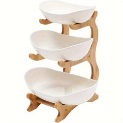TEMU 3- Wood Bowl For Vegetable Storage, For