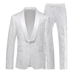 Disco Anni '80 Pantaloni Abiti Completi Blazer Disco Tinta unica Costume Per uomo Mascherata Performance Feste Club Adulti Cappotto Pantaloni