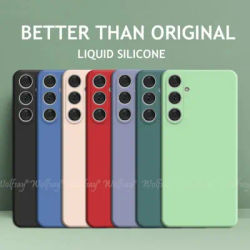 For Samsung Galaxy S24 FE Case Liquid Silicone Plain Rubber Funda Protector Case Galaxy S24 FE Cover