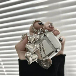 Étui de luxe plaqué argent avec pendentif en forme de cœur, chaîne de Bracelet pour Airpods 4, nouvelle boîte pour écouteurs, sac antichoc pour housse Airpod Pro2
