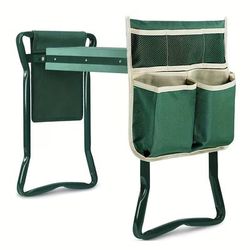TEMU 3pcs-collapsible Garden Kneeling Stool And Tool Bag - Portable Outdoor Garden Kneeling Cushion And Seat For Patio Planting And Lawn Care, Sturdy , Non-slip Feet And Waterproof Cushions