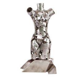 Chained Venus,'Rustic Scrap Metal Female Torso Sculpture'