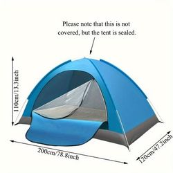 TEMU 1pc, 1-2 Person Portable Instant Pop-up Tent - For Camping, Hiking & Mountaineering Festival Pitch Tent, Hiking Tent, Dome Tent, Beach Tent