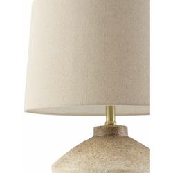 Wattignies 25"H x 16"W x 16"D Traditional Terracotta/Peach/White/Metallic - Brass/Metallic Gold/Translucent/Gold Table Lamp - Boutique Rugs