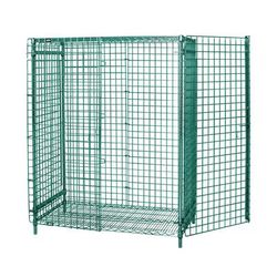 Quantum Food Service 2448-63SECP 48" Stationary Security Cage, 24"D, Green