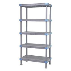 Quantum Food Service QP217262SS-5 72" NSF 5-Tier Polymer Shelf - Millenia, 21"W, 62"H, Gray