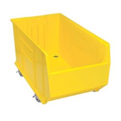 Quantum Food Service QUS996MOB YL Hulk Mobile Stack Shelf Container - 35 7/8" x 19 7/8", Yellow