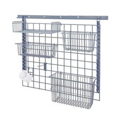 Quantum Food Service SGK-403036-3GY 40" Store Grid Wire Wall Mounted Shelf, Gray