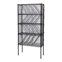 Quantum Food Service WR74-BW1436BK 74"H Commercial Wine Rack w/ () Bottle Capacity, Black
