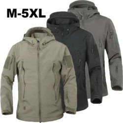 Men's Winter SoftShell Jackets Tactical Pants Camping Hiking Hunting Fishing Fleece Hoodie Coats S-5XL Cargo Outdoor Trousers