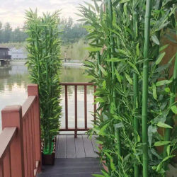 Feuilles de bambou vertes artificielles, 10 pièces, fausses plantes vertes, Simulation de plantes