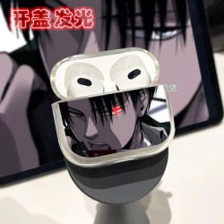 Étui transparent en TPU pour Airpods Pro 4 2 1 Shingeki No Kyojin Levi Eren Yeager, housse pour écouteurs, anime Attack on Titan