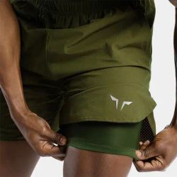 2024 NEW Fitness Men Gyms Shorts Workout Male Breathable 2 In 1 Double-deck Quick Dry Sportswear Jogger Beach Shorts Men