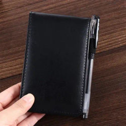 Stationery School Supplies Memo Pads Retro Leather Cover Small A7 Notebook Mini Notepad Pocket Planner Business Memos