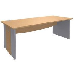 Bureau Droit Pieds Panneaux Quatuor 160 X 80 Cm Hêtre/aluminium - Manutan Expert