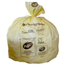 Sac Poubelle Recyclable - Déchets Plastiques - 110l - Jaune - JetSac