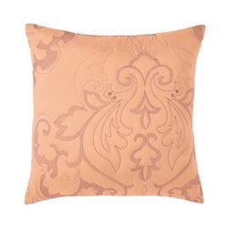 Amelia Square Pillow by BrylaneHome in Peach Fuzz