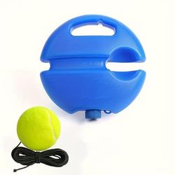 TEMU High-elasticity Tennis Training Kit With & Practice Rope - Beginners, Indoor/outdoor Self-study, Single Or Double Players - Pp Material, Blue