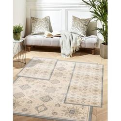 3-Pc. Paris Washable Rug Set by BrylaneHome in Beige Multi