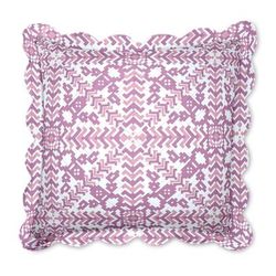 100% Cotton Florence Euro Sham by BrylaneHome in Mauve Orchid Tile (Size EURO)
