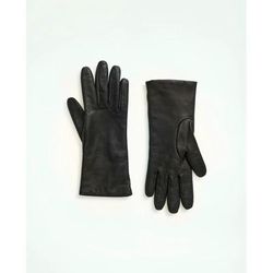 Brooks Brothers Women's Lambskin Gloves with Cashmere Lining | Black | Size 8½