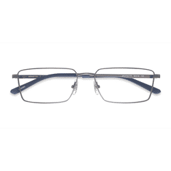 Male s rectangle Silver Metal Prescription eyeglasses - Eyebuydirect s ARNETTE Quadra