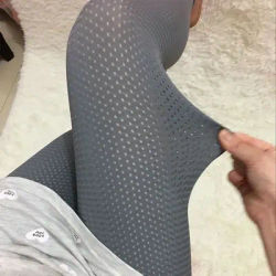 Summer Sport Leggings for Women High Waist Ice Silk Mesh Breathable Tights Leggings Sexy Workout Yoga Soft Running Crop Pants