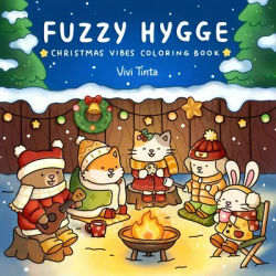 Plush Christmas Coloring Book for Adults and Teens 48 Pages of Festive Winter Scenes with Adorable Furry Animals