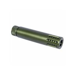 Guntec USA AR .308 Slip Over Barrel Shroud w/Multi Port Muzzle Brake Green 1326-MB-P-308-GREEN
