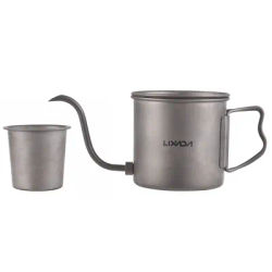 650ml/550ml/400ml Titanium Coffee Pour Over Kettle Coffee Tea Water Camping Pot Stove Top Coffee Pot Gooseneck Traveling Tea Pot