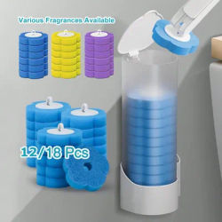 Toilet Brush Disposable Replacement Head Cleaning Kit Toilet Bowl With Refills Long Handle Bathroom Cleaning Tool With Holder