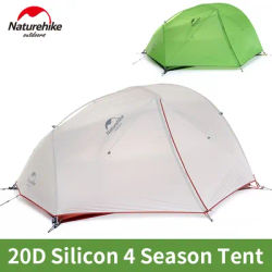 Naturehike Star River 2 Camping Tent 4 Season 1-2 Person Outdoor Hiking 20D Silicon Waterproof Double Layer Ultralight Cycling