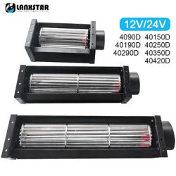 DC Cross Flow Fan 12V 24V Large Air Volume Quiet Crossflow Cooling Fan Drum Fan Long Strip Ventilation Fan