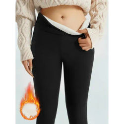Women's Casual Thickened Fleece-Lined Warm Leggings With Lamb Wool Lining For Running Colanti