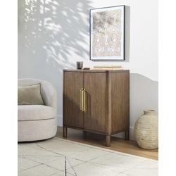 Taliouine 34"H x 30"W x 18"D Dark Brown/Dark Red Cabinet - Boutique Rugs