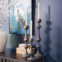 Metal Spire Candleholder, Set Of Three - Grandin Road