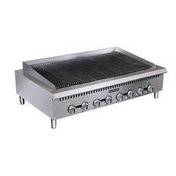 Black Diamond BDCTC-48 48" Gas Charbroiler w/ Cast Iron Grates - Convertible, Stainless Steel, Gas Type: Convertible