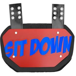 Sports Unlimited Football Back Plate Sit Down