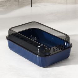 TEMU Cat Litter Box For Small And Large Cats, Anti Splashing Cat Toilet Cat Toilet Sand Box Sifting Litter Tray For Cat 51*34.5*17cm