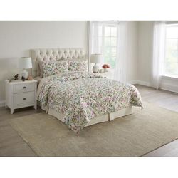 Lyocell Cotton Birdsong Quilt Set by BrylaneHome in Multi (Size KING)
