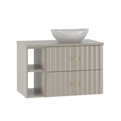 Mobile bagno con lavabo effetto legno cachemire 80cm