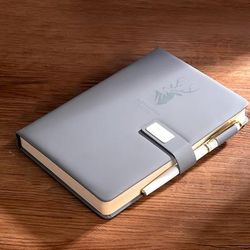 TEMU Premium Leather A5 Journal - 160 Pages, Magnetic Closure, Students & Office Use, Senior Student Diary, Book Office Record